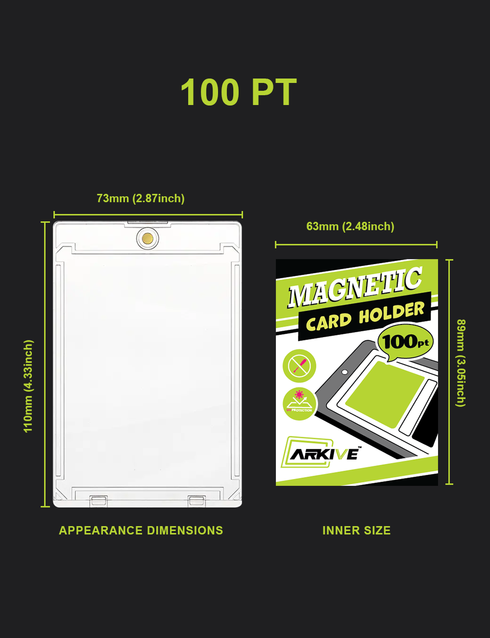 (#AK-03/4) 100PT Magnetic Card Holder