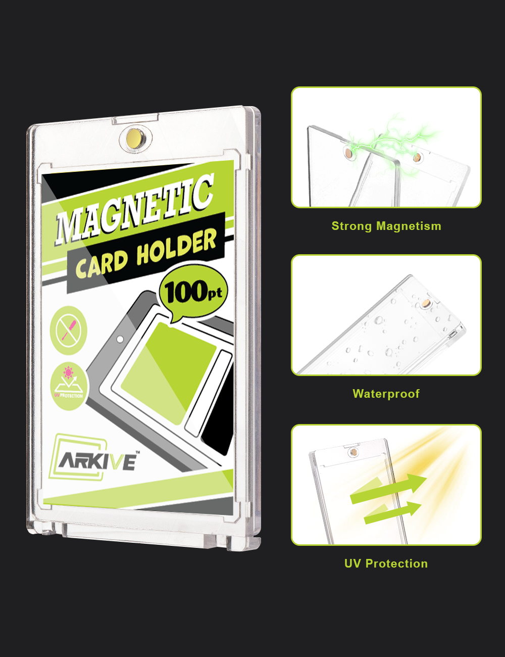 (#AK-03/4) 100PT Magnetic Card Holder